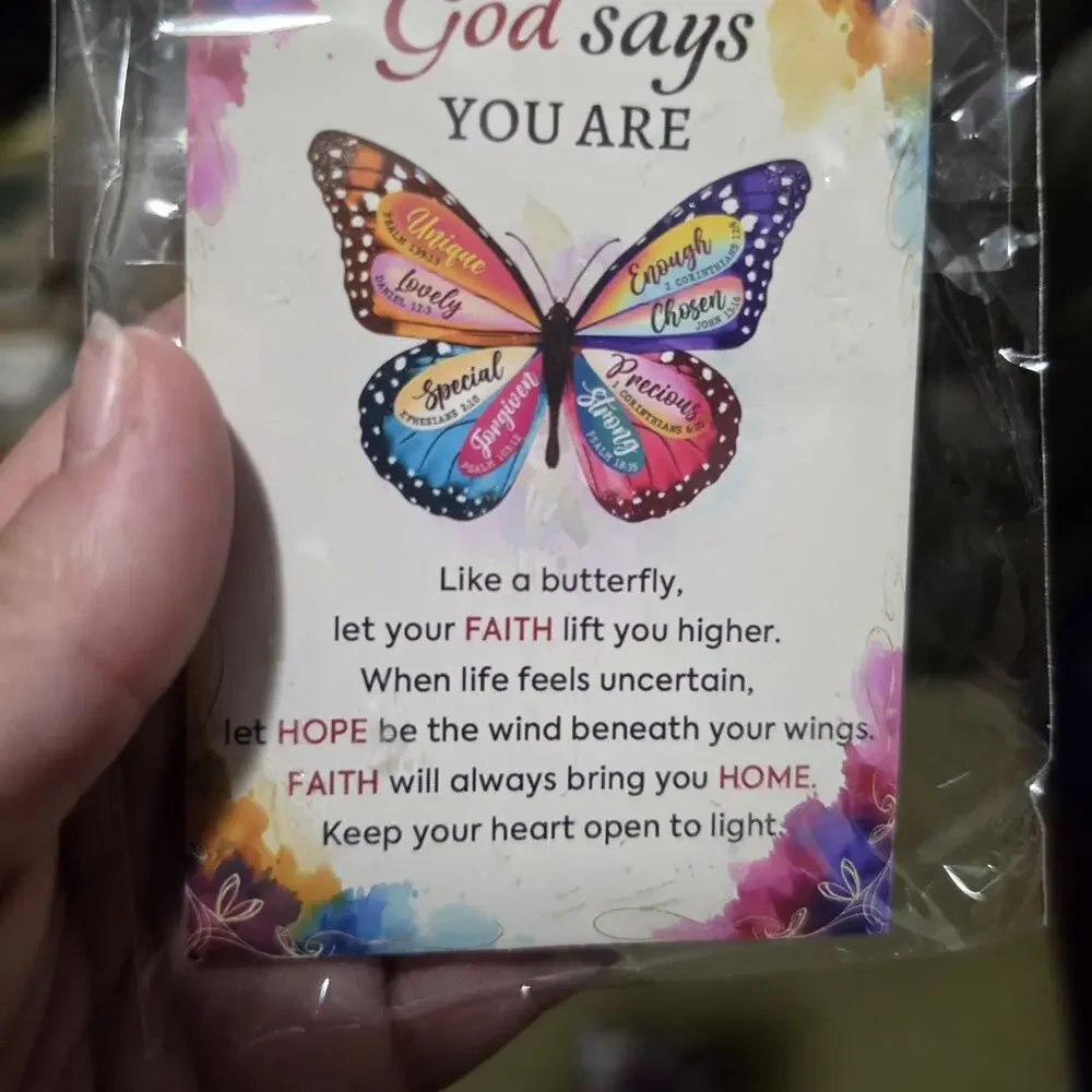 Butterfly Inspirational Gift for Women Christian Religious NIP Desktop Shelf